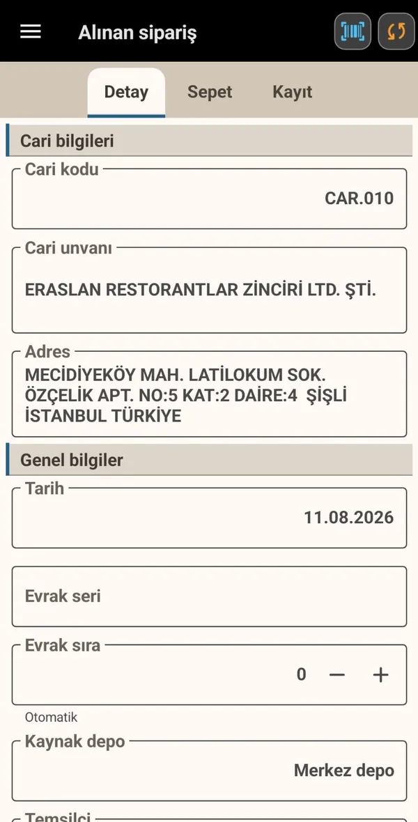 Fora Mobil cari detay ekranı: bakiye, risk ve hareket özeti
